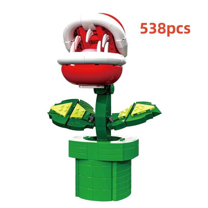 C C DIY Creative Building Bric 4 Cartoon Models Piranha Plant Fire Wer Star Bomberman MOC Back To S