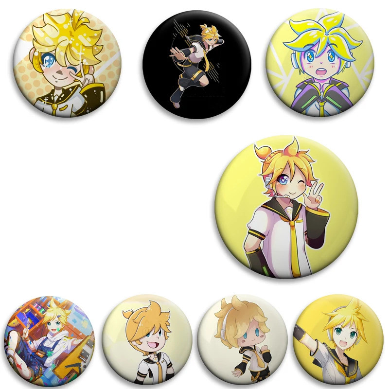 Magico Mirai 2018 Vocaloid Kagamine Len ปุ่มนุ่ม Creative Pin เข็มกลัด Lapel Pins โลหะสัญลักษณ์สําหร