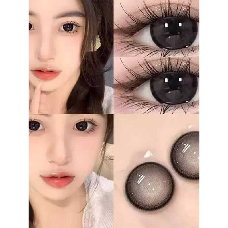 Fairycon Pure School Girl คอนแทคเลนส์เครื่องสําอางญี่ปุ่นโยนสีดําลื่นขนาดฤดูใบไม้ร่วงเส้นผ่านศูนย์กล