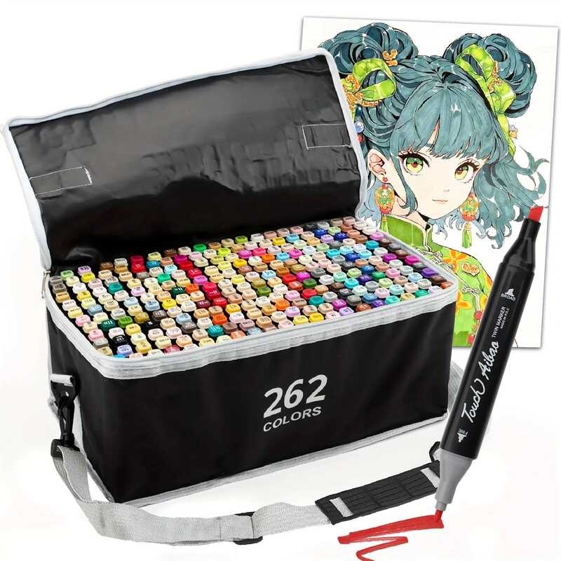 120/168/204/262 สี Dl-Tip Marker ชุด Quick-Dry Sketching Markers สําหรับ ing Professional ปากกาวาดภา