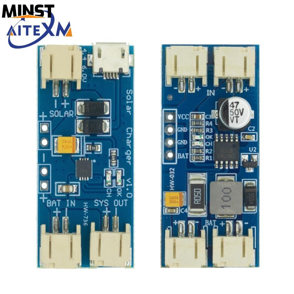 1 เซลล์แบตเตอรี่ลิเธียมชาร์จโมดูล MPPT แผงควบคุมพลังงานแสงอาทิตย์โมดูลควบคุม CN3065 CN3791 Mini Sola