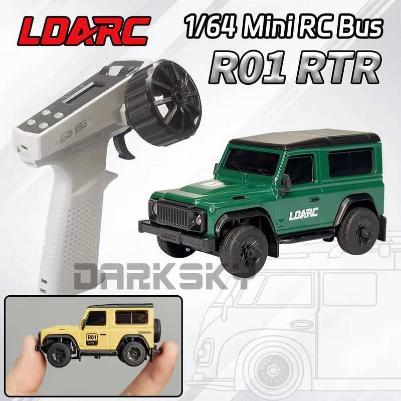 LDARC R01 MINI RC Crawler 1/64 จําลองไฟฟ้ารีโมทคอนโทรลรุ่นรถโต๊ะ RTR 2.4GHz s ของเล่นเด็ก