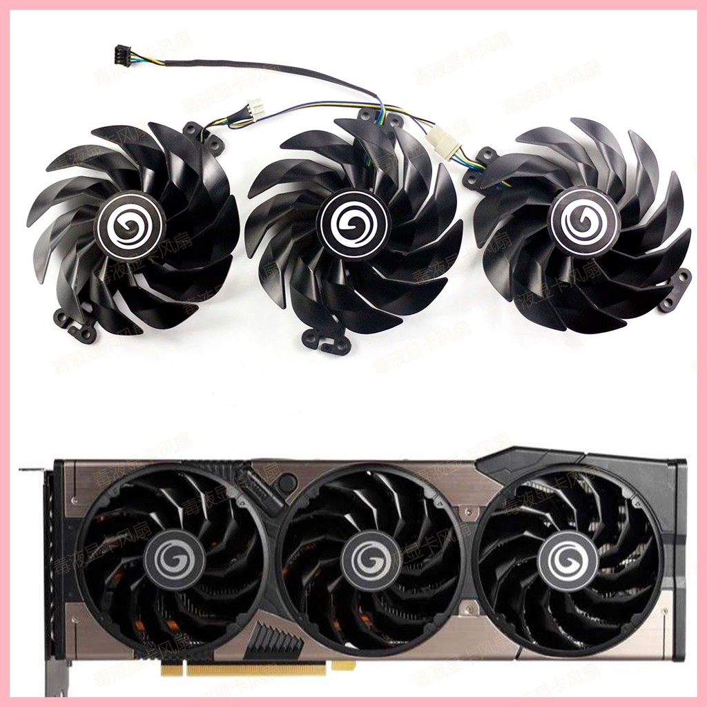 Yingchi RTX 3060TI 3070 3070ti 3080ti 3090 สีดํากราฟิกการ์ดพัดลมระบายความร้อน