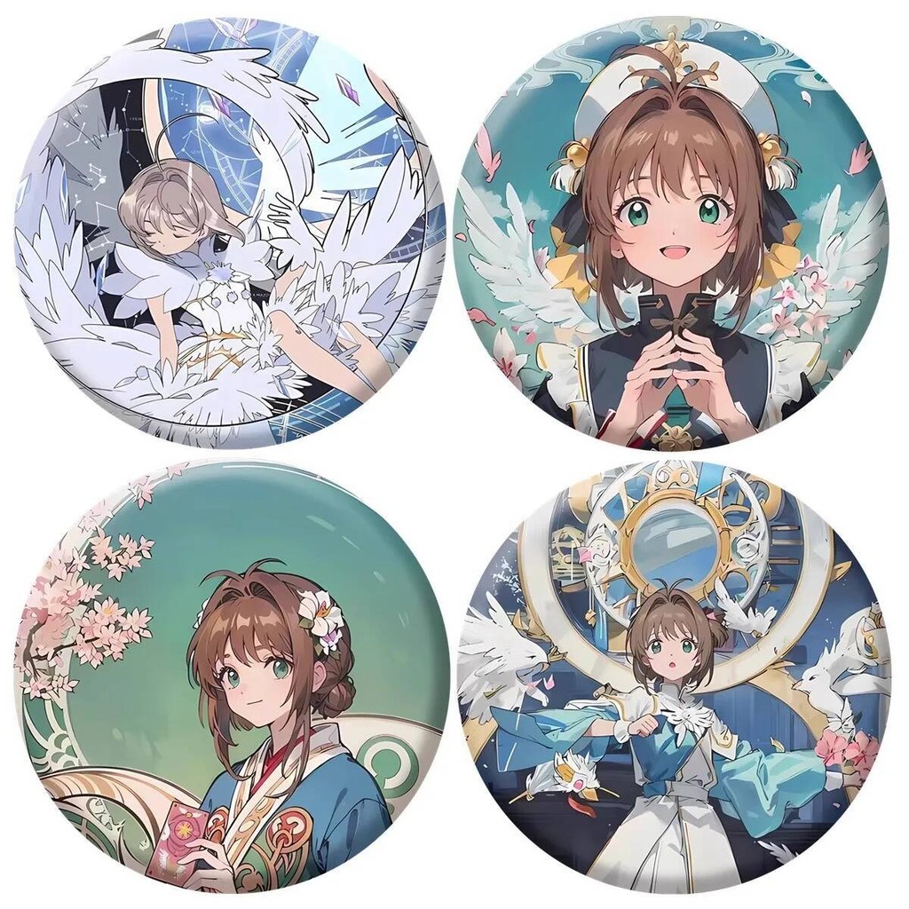 อะนิเมะ Cardcaptor Sakura CCS CERBERUS Tomoyo Daidoji LI SYAORAN คอสเพลย์ COSTUME Badge Pin SPTE Tin