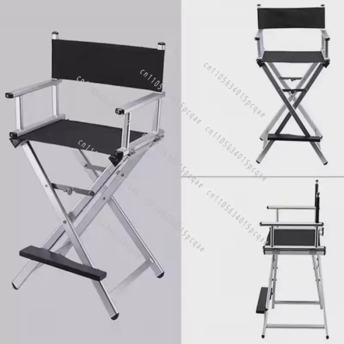 High Aluminum Frame Folding Director Chair  Lightweight Portable Makeup Artist Chair for Outdoor Fu