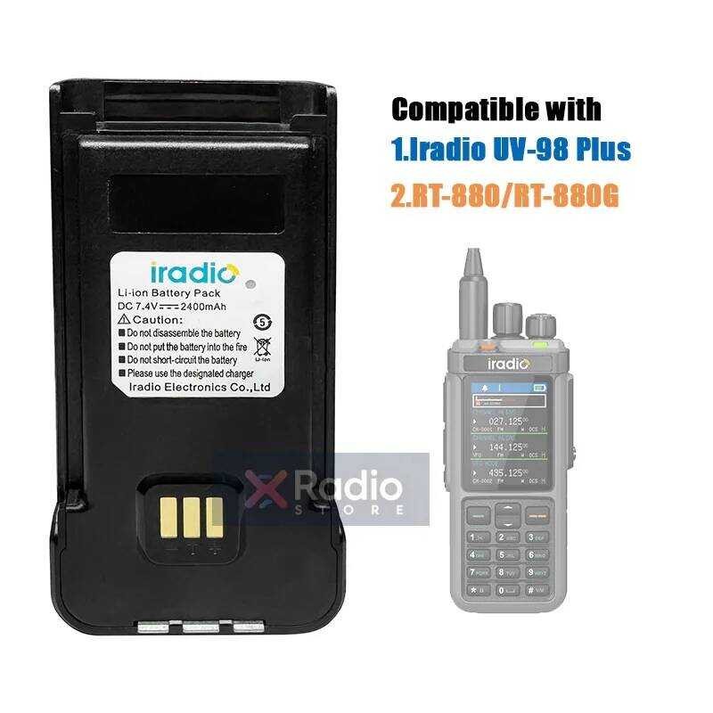 ▥ Iradio Uv-98 Plus แบตเตอรี่ 2400Mah วิทยุแบตเตอรี่ Li-Ion แบบชาร์จไฟได้ Rt-880 Rt-880G วิทยุเ