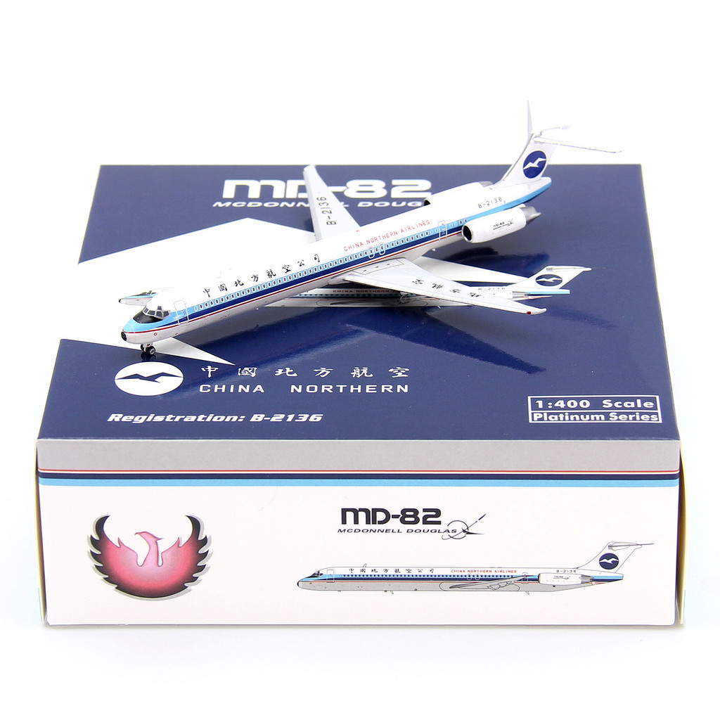 Phoenix 12008 North China Aircraft MD-82 B-2136 เครื่องบินรุ่น 1/400