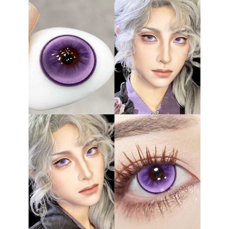 [] cos Cosmetic Contact Half-Year โยนสีม่วง เส้นผ่านศูนย์กลางขนาดใหญ่ High Gloss Judy Hinata Shih Tz