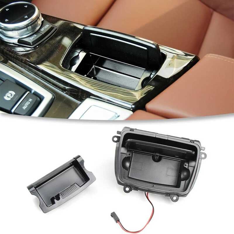 F10 กล่องประกอบที่เขี่ยบุหรี่คอนโซลกลางพลาสติกสีดําสําหรับ 5 Series F11 51169206347