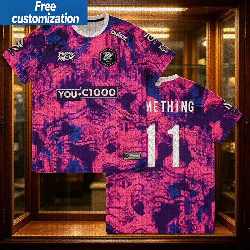 กระดาษ Rex Raptor 2026 Jersey Series ชุด VALORANT Esports Club PRX แฟชั่น Tees ชาย Streetwear แฟนเสื