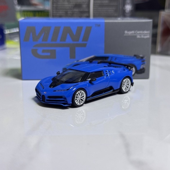 MINIGT #586 Bugatti Centodieci Blue 1/64 โมเดลรถอัลลอย