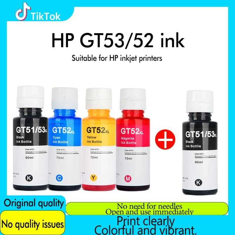 ตลับหมึกเครื่องพิมพ์ HP Gt53xl, ตลับหมึกหมึก Gt52, ต้นฉบับ, สมาร์ทแทงค์ 532, 538115, 617, 615, 315,