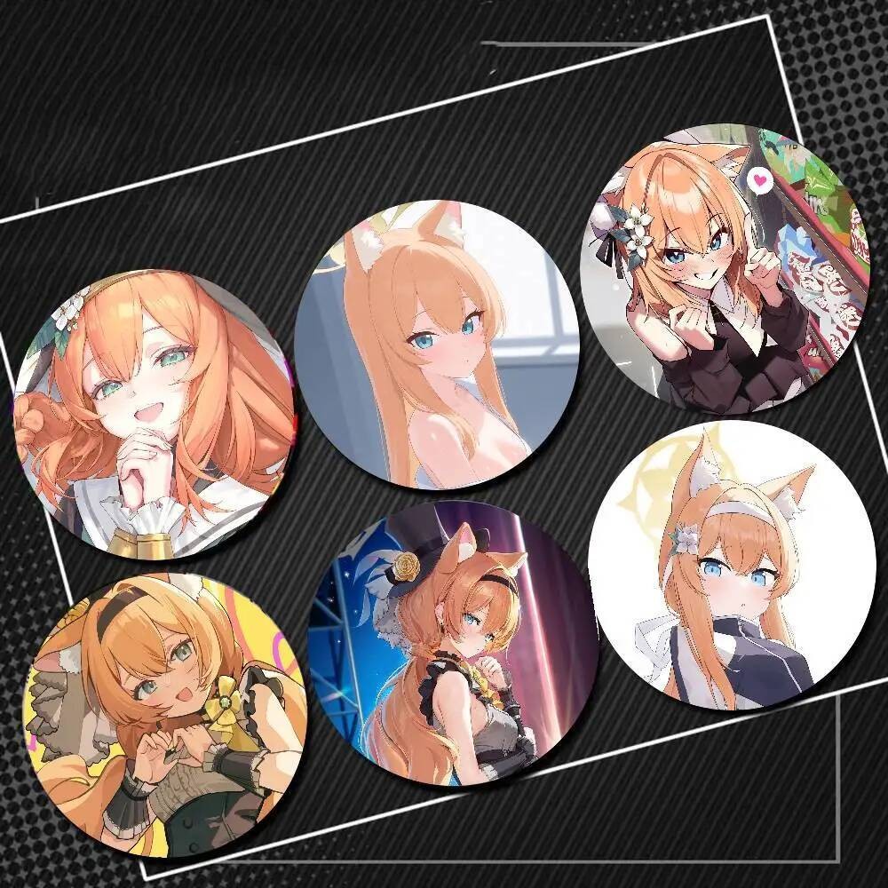 Mari B-Blue Archive Anime Game Badges - เข็มกลัดเลเซอร์สำหรับเสื้อผ้าและกระเป๋า