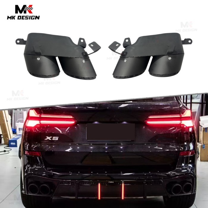 Carbon Fiber Muffler Tailpipes Exhaust Tips for BMW X5 G05 2019-2024 VTEN Style Exhaust Pipe Body K