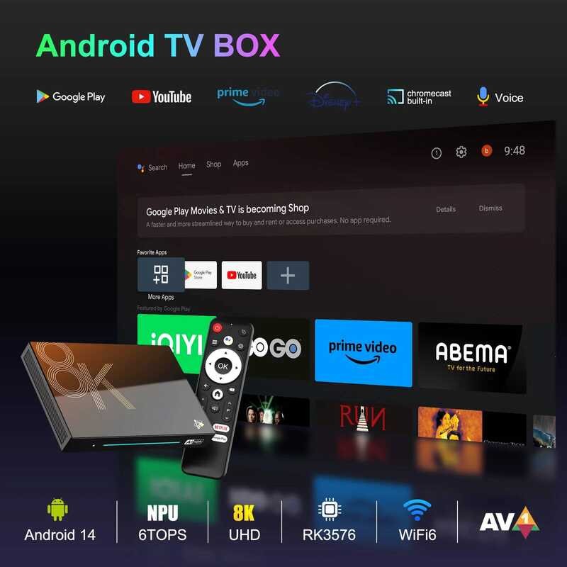 ▥ H96 MAX M9s Rk3576 Android 14 กล่องทีวี 8K Video Media Playerสมาร์ททีวีกล่องquad Cortex A72 A
