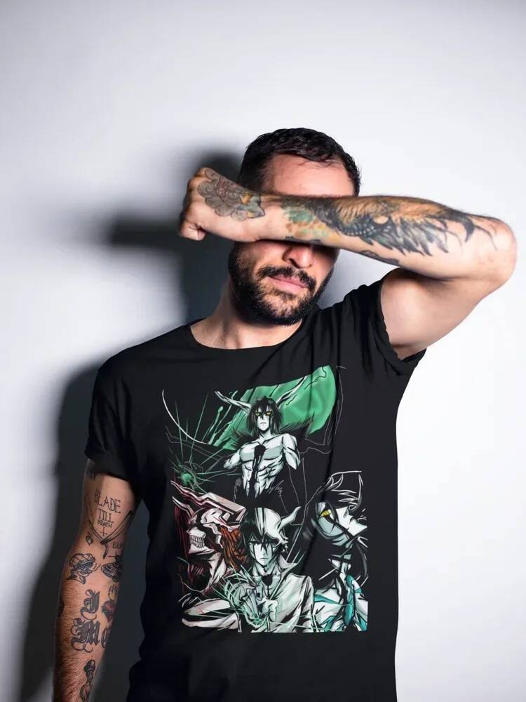 Cifer Ichigo Kurosaki และ Ulquiorra จากมังงะและอะนิเมะ BLEACH เสื้อยืดไซส์ универсальный