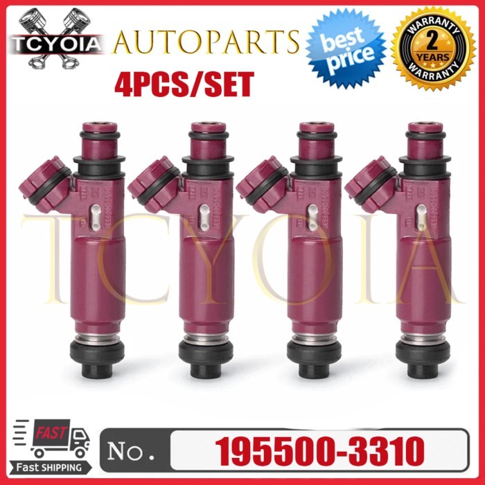 4pcs Fuel injectors 195500-3310 For MAZDA 3 BK MX5 1.6L 1.8L L4 B6ZE Z681-13-250 1955003310 195500