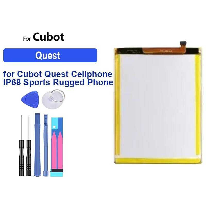 Battery Quest 0 For Cubot Quest Cellphone IP68 Sports Rugged Phone Helio P22 Octa-Core 5.5"r For Cub