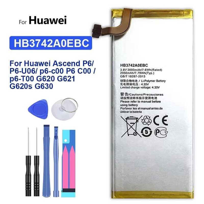 Battery HB3742A0EBC 2050mAh For Huawei Ascend P6 P6-U06 p6-c00 p6-T00/G6 G620 G621 G620s G630