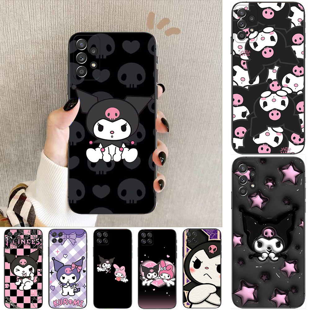 Samsung A01 EU A02 M02 F56 A03S A04 s A5 2017 A6 A7 A8 A9 Plus 2018 Z10 Kuromi อะนิเมะเคสโทรศัพท์สีด