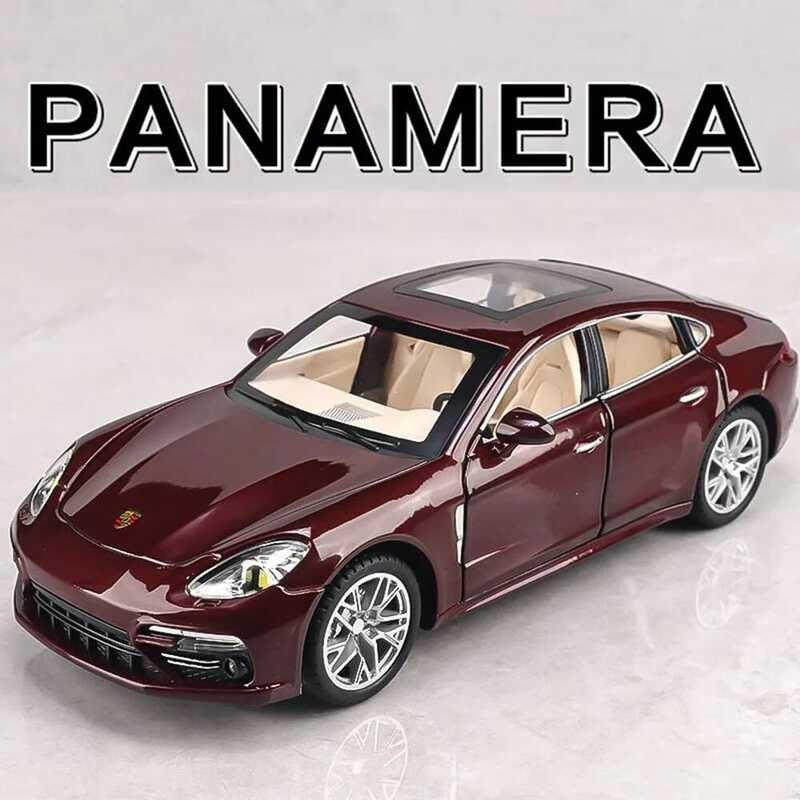 C C 1:24 Scale Panamera Miniature Car Model Toys Alloy Diecast With 6 Doors Opened Pull Back Toy Ve