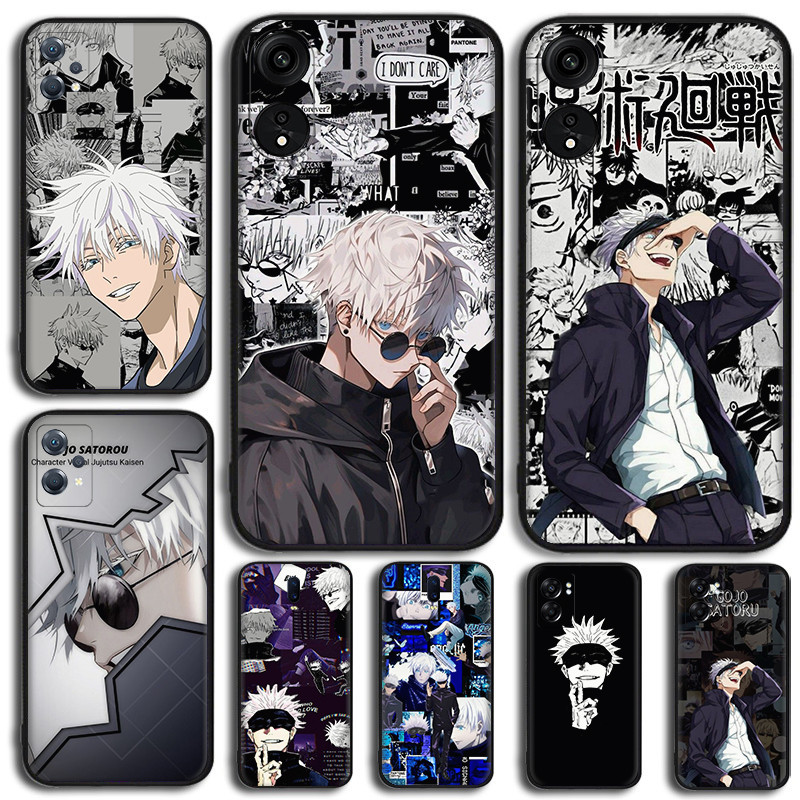 Cool Gojo Satoru การ์ตูนอะนิเมะ [U5] สําหรับ OPPO Reno 5 Lite 5K 8T 7Z 7 Lite TPU นุ่มสีดําป้องกันกร