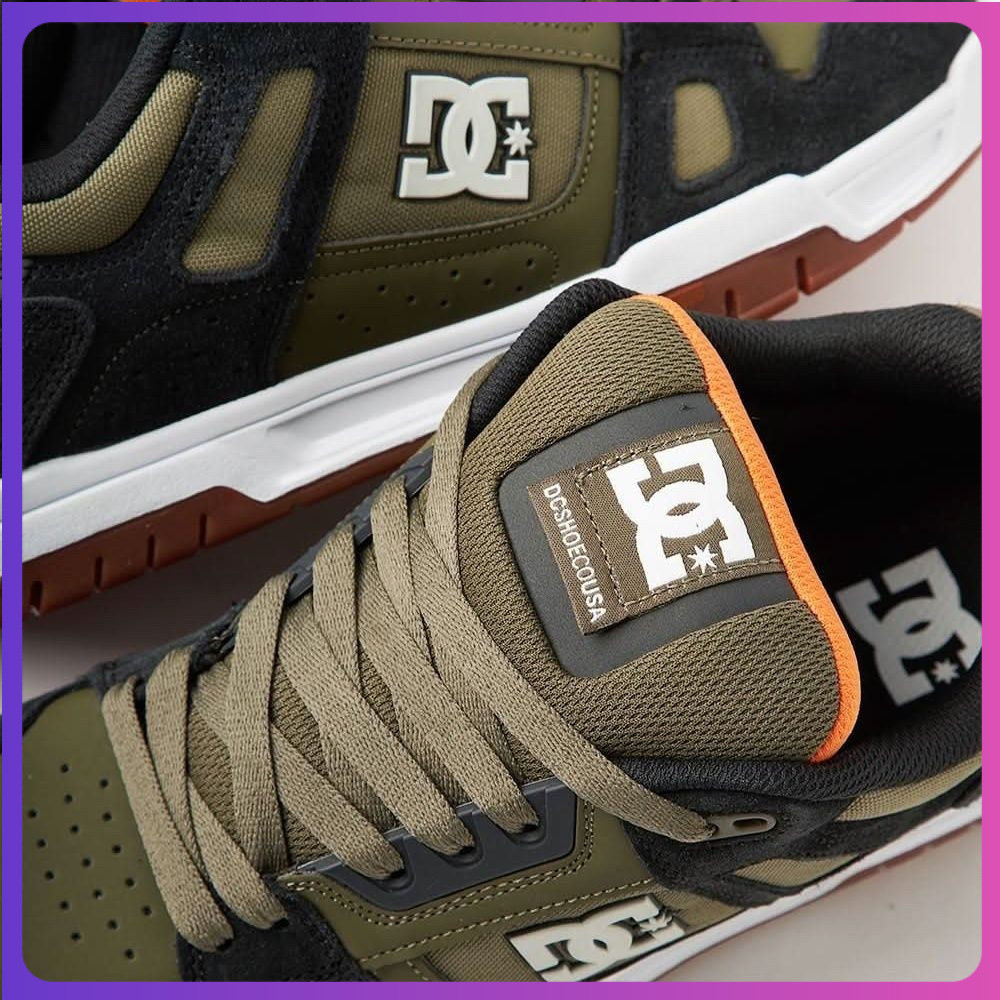 [การประกันคุณภาพ] DC DCSHOECOUSA สไตล์ใหม่การจับคู่สี DC Bucks รองเท้าสเก็ตบอร์ดขนสัตว์ลิ้นหนาด้านบน