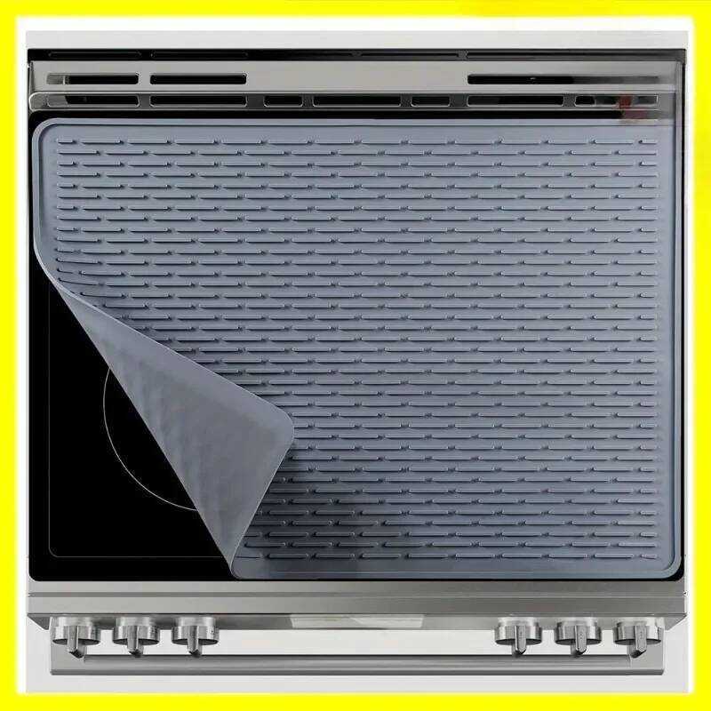 C Large Silicone Stove Mat Kitchen Drain Top Cover Multifunctional Induction Stove Protective Mat