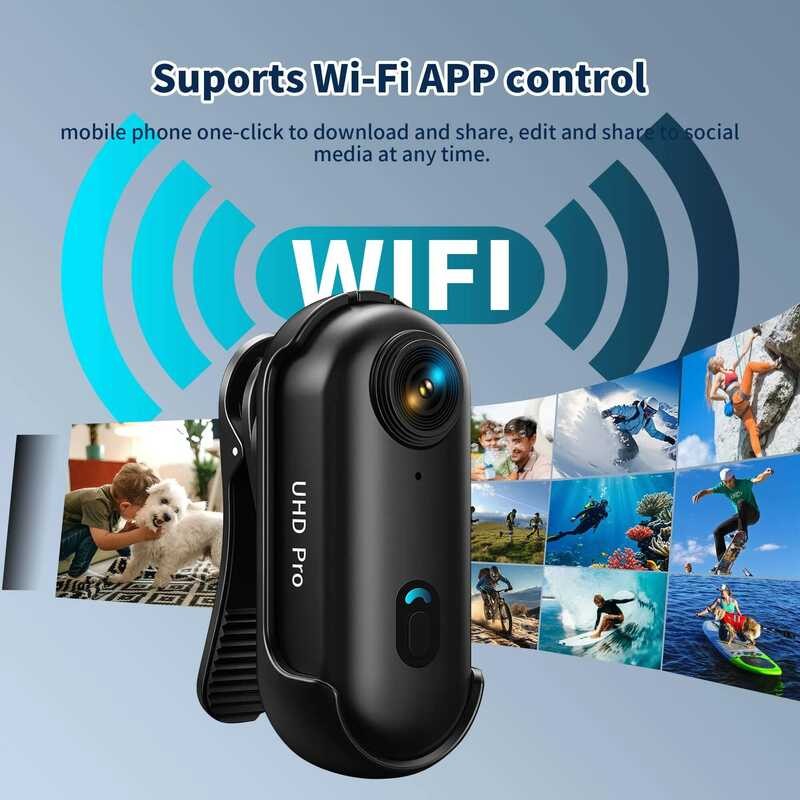 Mini Motorcycle Vlog Recorder Finger WIFI Action Camera น้ําหนักเบา POV Road Sport Dashcam Bike