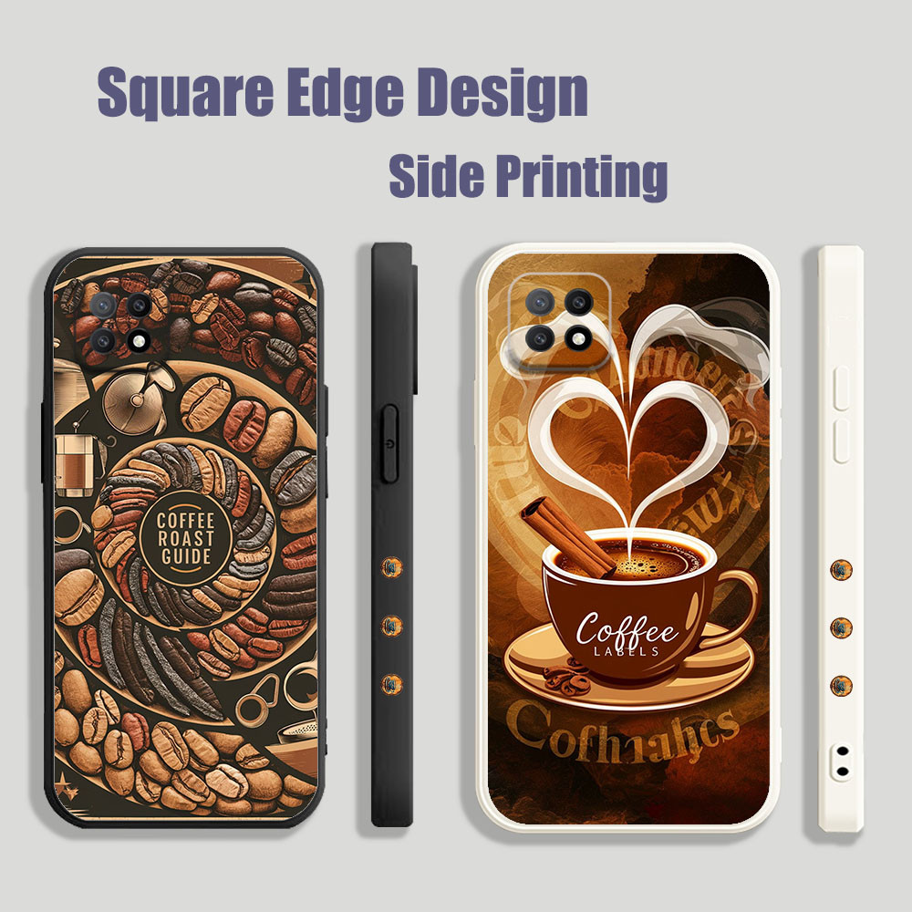 สําหรับVivo Y15S 2021 Y53 V11i Z3i S1 V21e 4G Y76 5G Y73 2021 4G Y21 2021Coffeeขนมขบเคี้ยวแฟชั่นArtส