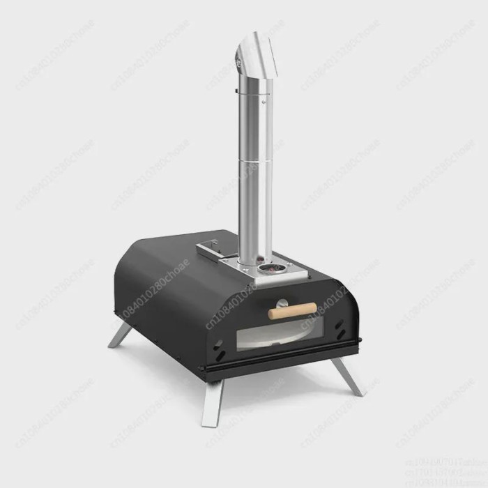 Portable Folding Pizza Oven, Rotating Stone, Wood Pellets