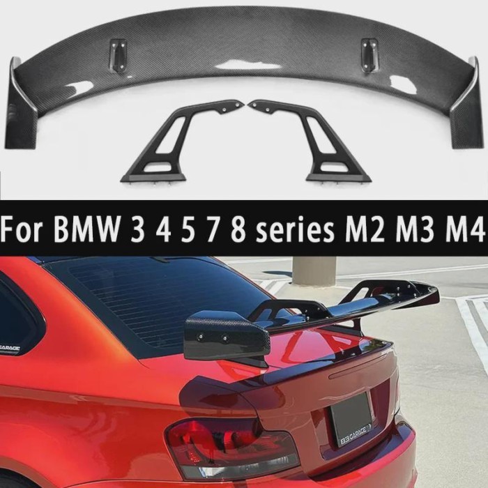 For BMW 5 Series M5 F90 G30 G38 F10 Carbon Fiber Spoiler Tail fins Rear Trunk Spoiler Guide Rear Wi