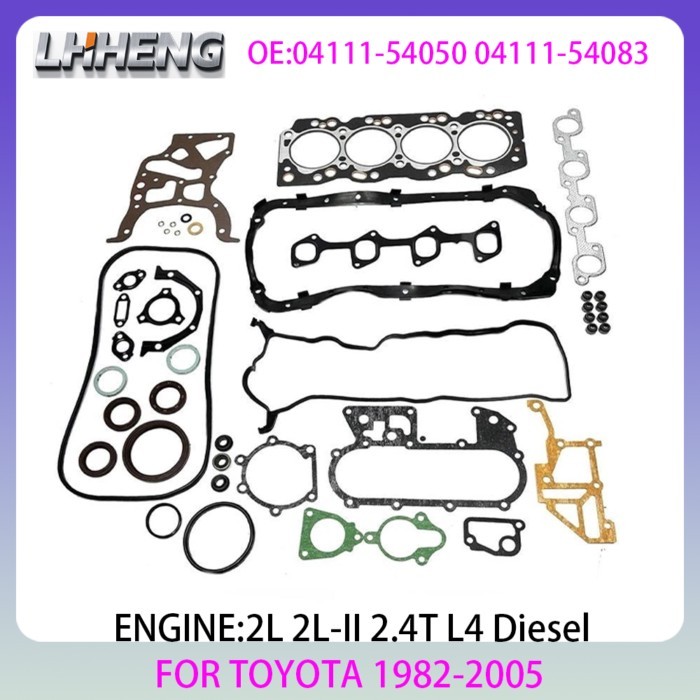 ENGINE gasket set For TOYOTA DYNA 100 HIACE HILUX LY1 LH8 N8 H1 2.4L 2.4 L T L4 Diesel 82-05 2L 2L-