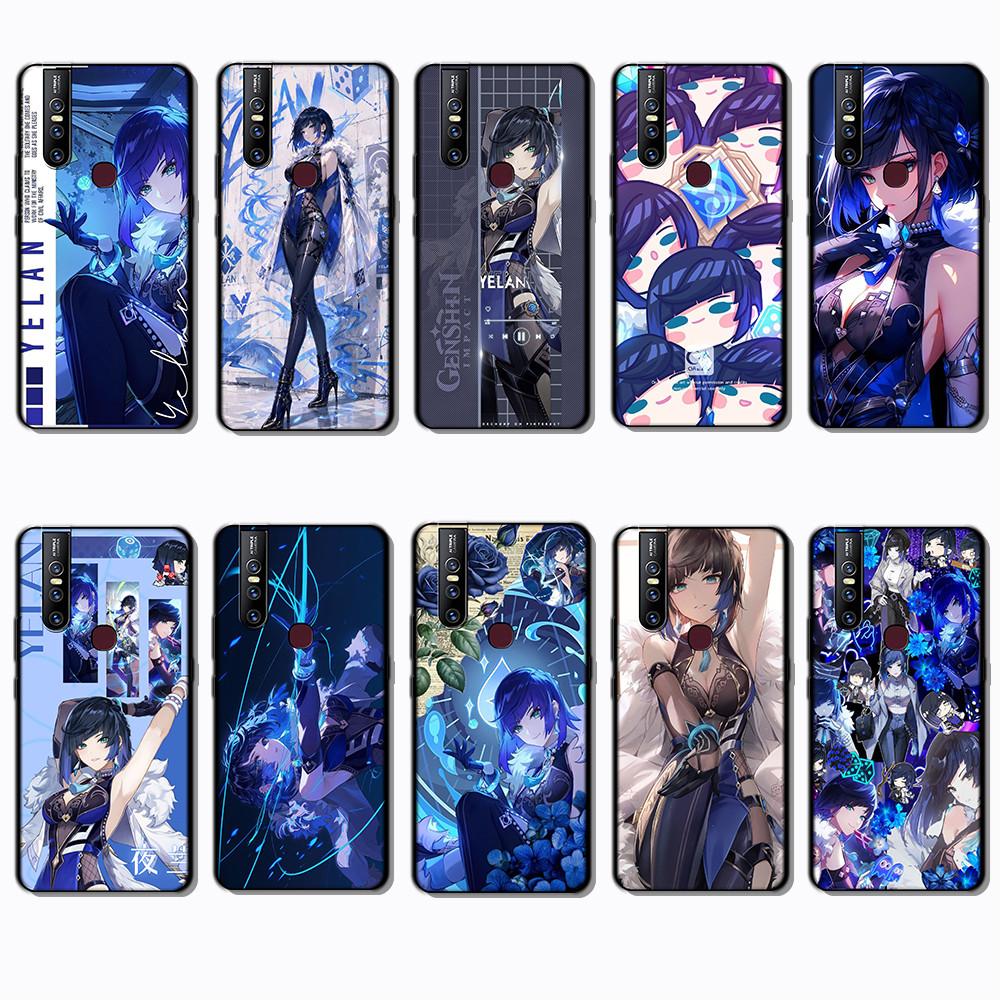 เคสโทรศัพท์สีดําแบบนุ่มแฟชั่นสําหรับ Vivo V15 Vivo V15 Pro 1819 Yelan caseg