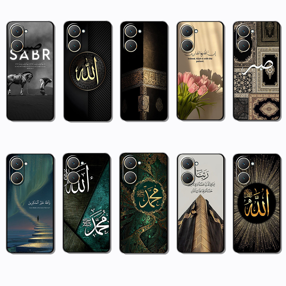 เคสโทรศัพท์สีดํานุ่มสําหรับ Vivo Y03 Y30T Y18 Y18S Y18E T3 Z9 lite Y37M อิสลาม caseg