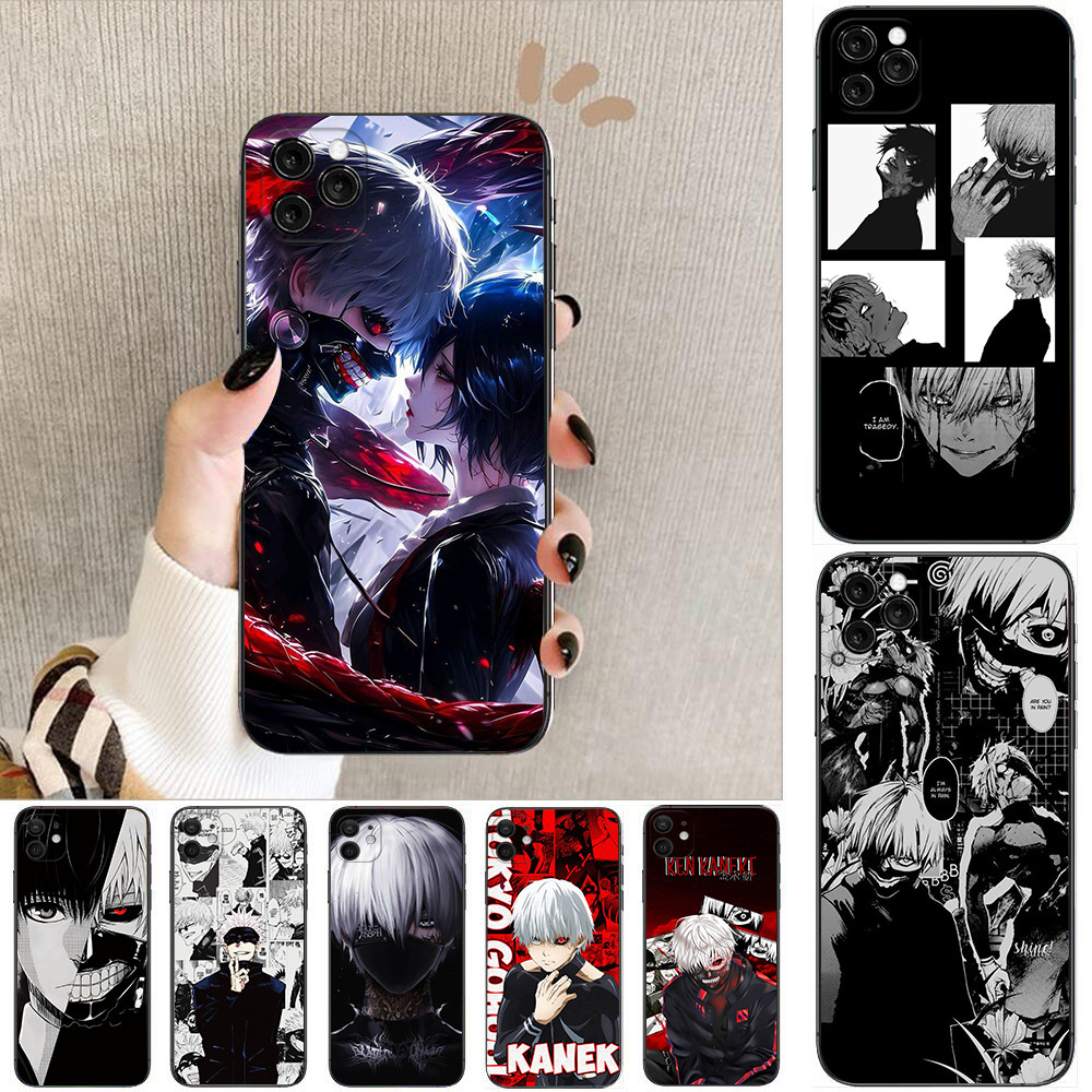 IPhone 12 13 Mini 12 Pro Max 13 14 Pro Max 14 Plus X19 Tokyo Ghoul เคสโทรศัพท์สีดําแบบนุ่ม