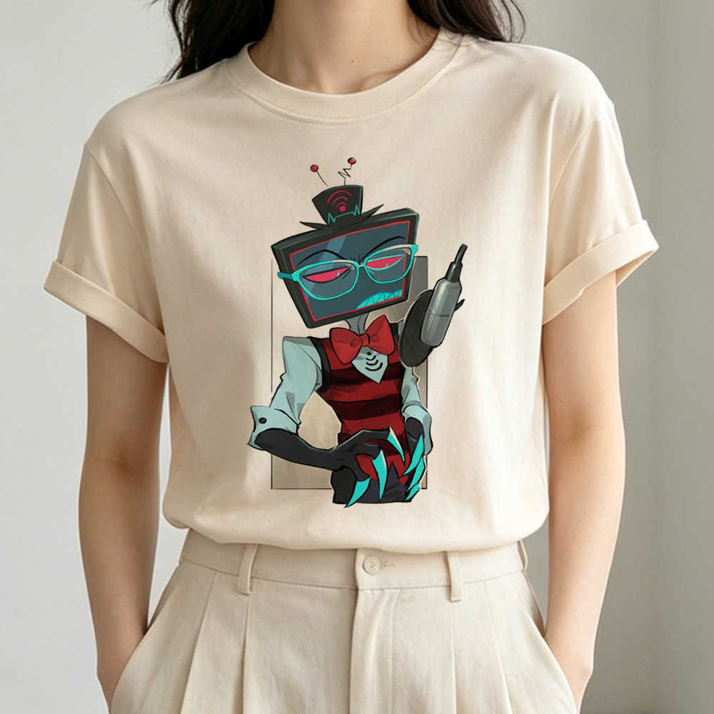 Hazbin โรงแรม tshirt วัยรุ่น Dollette ราคาถูกญี่ปุ่น cutecore streetwear เสื้อยืด vintage อะนิเมะ st