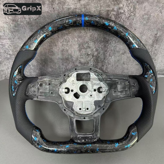 Forged carbon fiber handle for Volkswagen MK7 MK7.5 GTI R GTD GTE Golf 7, forged carbon fiber leath