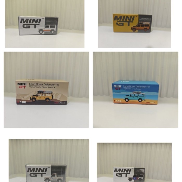 พร้อมสต็อก MINIGT MGT 1: 64 Land Rover Defender 110 Camel Cup Limited Car Model Collection