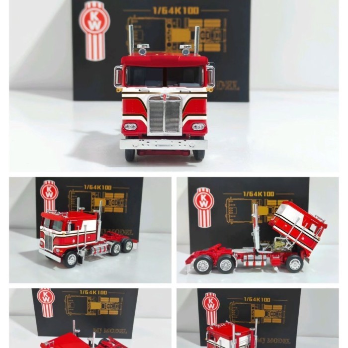 พร้อมสต็อก MJ 1: 64 Kevin Worth K100 Meika Transformers G1 แบนหัวคอลัมน์หัวลากรถรุ่นโลหะผสม