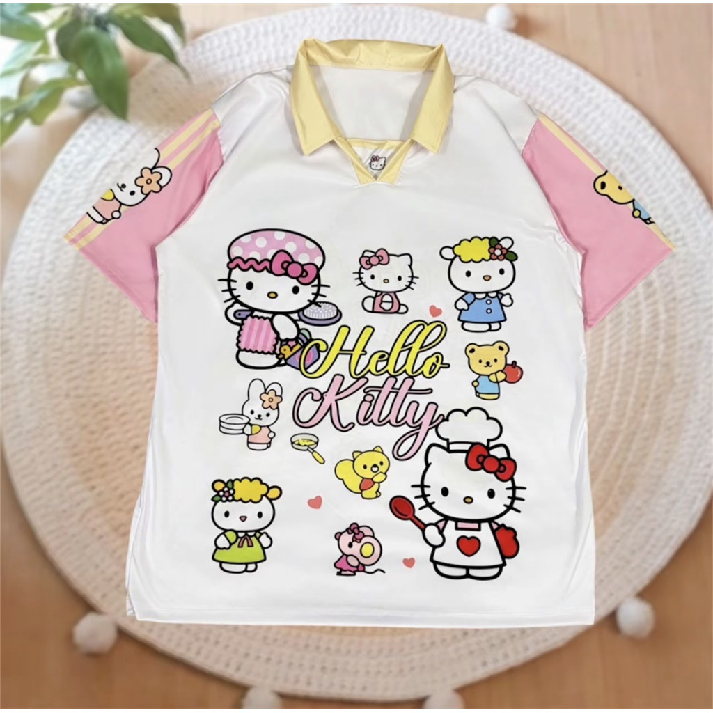TTS31 เสื้อคอปก โปโล วีชับ คะลาย POOH's ลายแฟชั่น