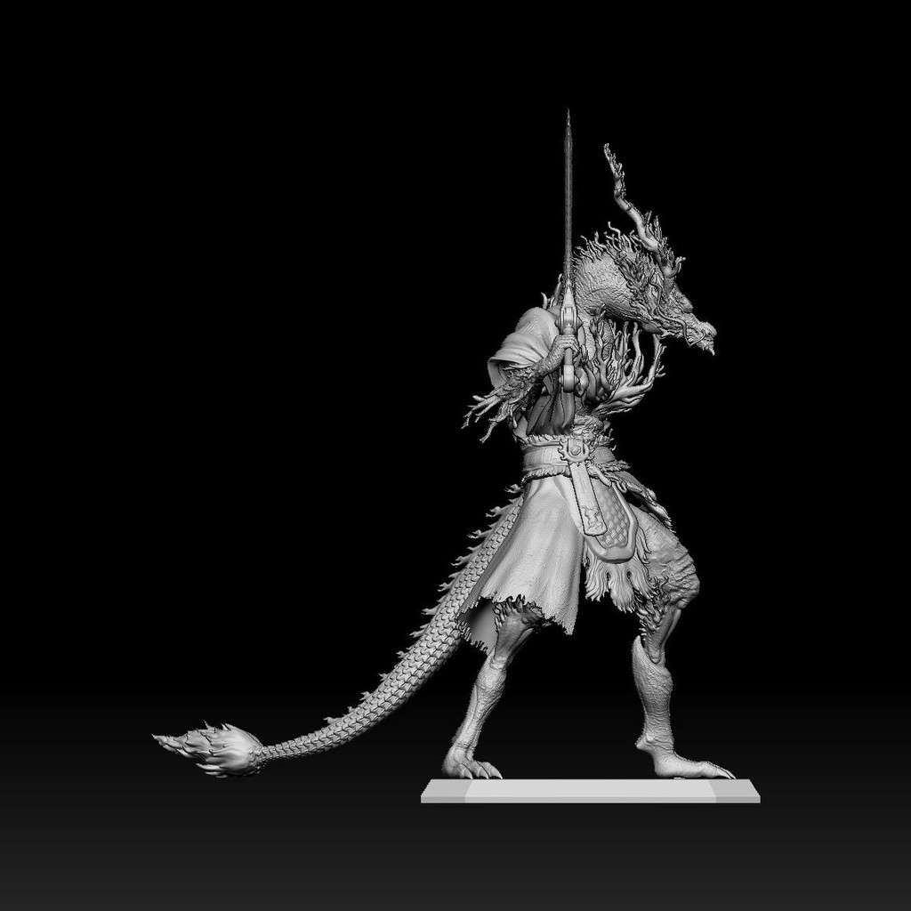 ตำนานสีดำ Wukong-GK Resin White Model Model Model 3D Printing Black Myth Myth Myth Peripheral