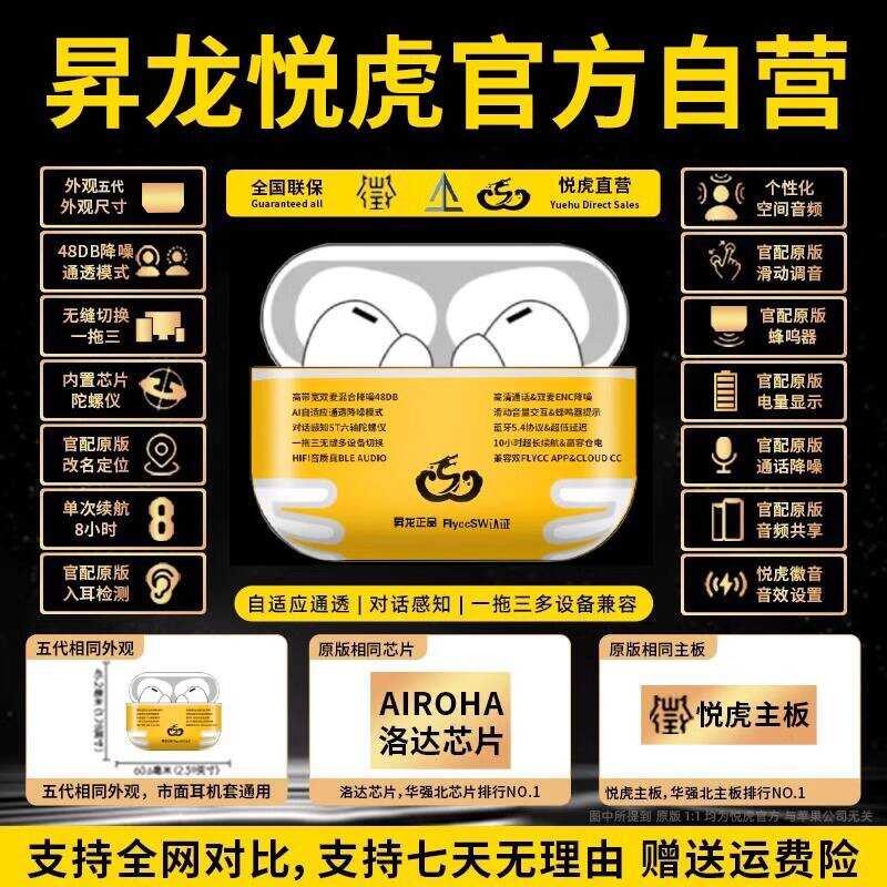 Yuehu Luoda Shenglong 1571AM Huaqiangbei pro2 ด้านบนพร้อมชุดหูฟังบลูทูธตัดเสียงรบกวน Rebirth ชุดหูฟั