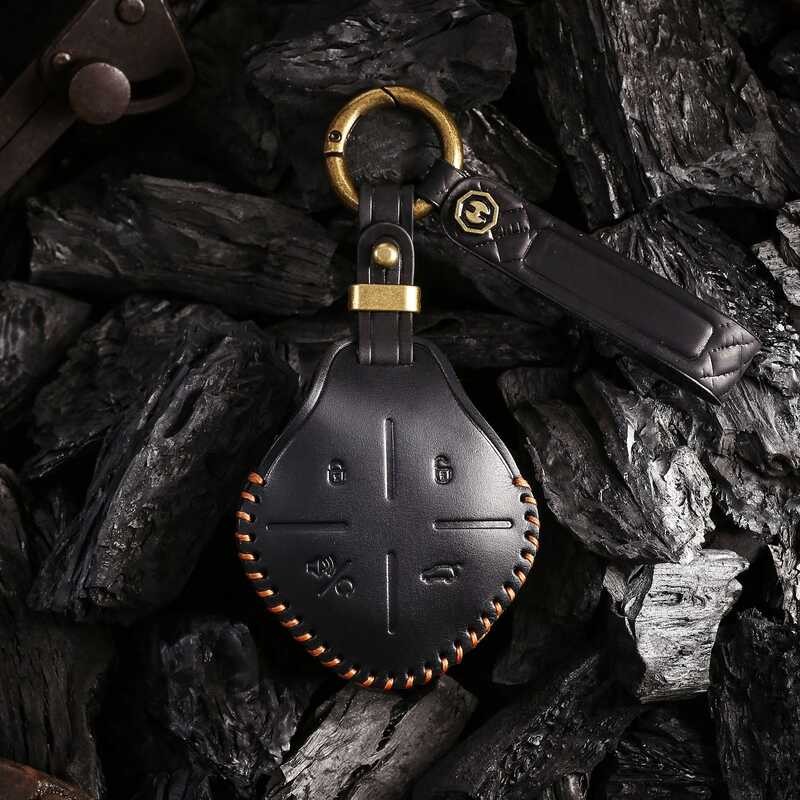 สินค้าใหม่ฝาครอบกุญแจเหมาะสําหรับ Jetto Chery Tu Dasheng idm รถ Handmade ของแท้หนังกระเป๋าหัวเข็มขัด