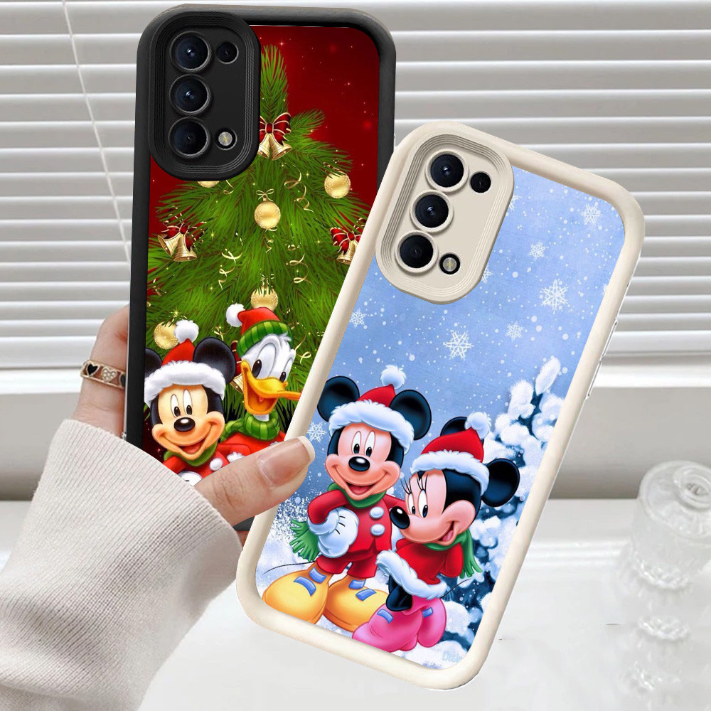 CH68 Mickey Christmas Soft Casing สําหรับ OPPO F19 A72 A95 A92 F19s A52 เคสป้องกัน