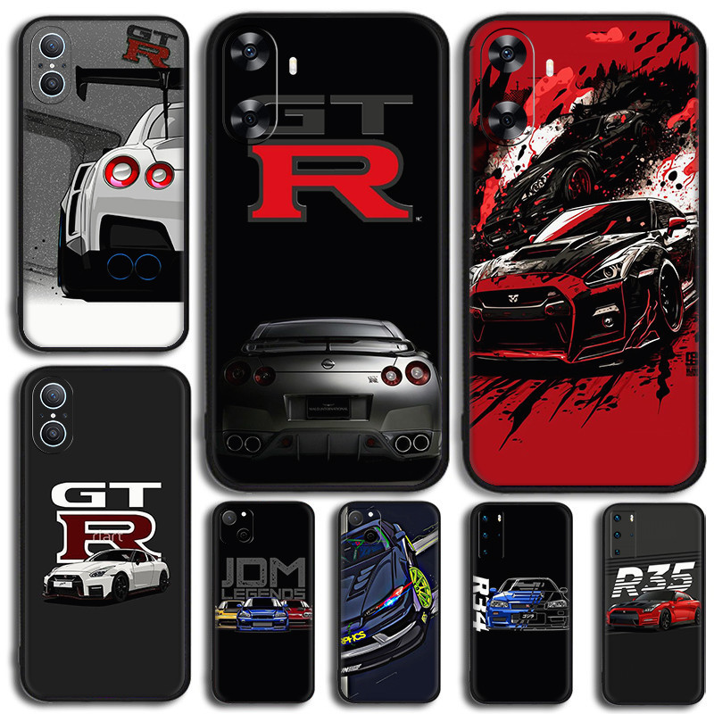 รถสปอร์ต GTR [U9] สําหรับ Huawei Nova 7 10 SE 5T 8i Y61 TPU soft black เคสป้องกัน