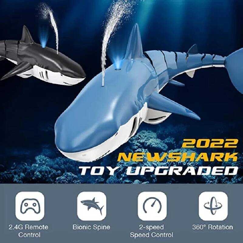 C Smart Rc Shark Whale Water Toy Remote Controlled Boat Ship Submarine Robots Fish Electric Toys Fo