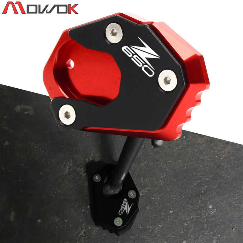 C Kawasaki Z650 Z650rs 17-25 Years Aluminum Alloy Side Stands Parking Extended Seat Pad Cover Motor