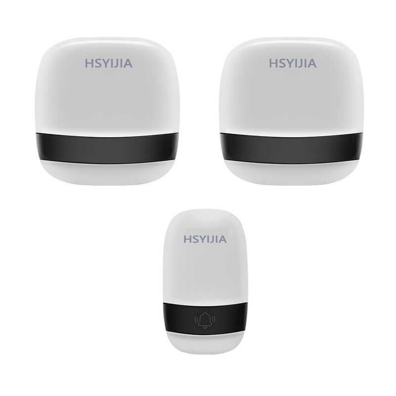 Hangsheng Yijia หนึ่งสําหรับสองออดไร้สายสมาร์ทปุ่มสัมผัส AC ออดเพลงดิจิตอลระยะไกลกันน้ํา