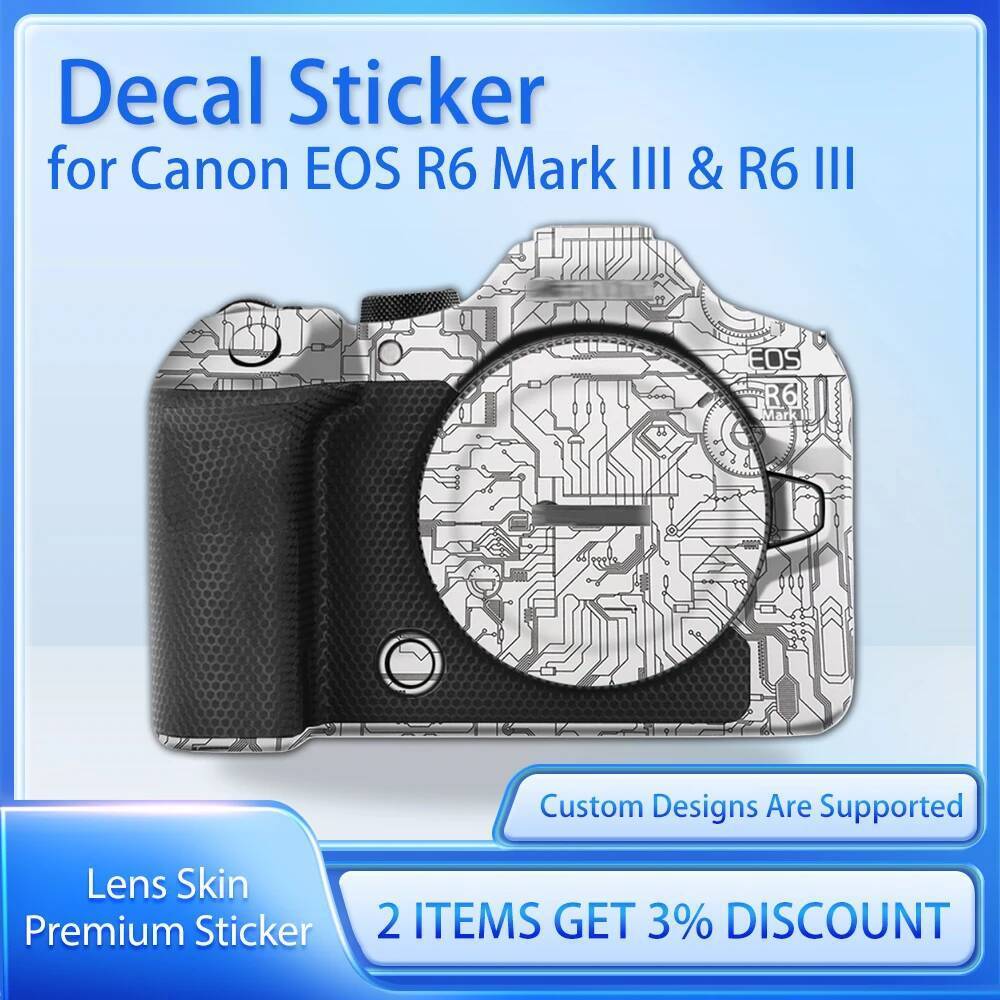 สําหรับ Canon EOS R6 Mark III R6II R6 III กล้องผิว Decal ฝาครอบฟิล์ม Skin Wrap ครอบคลุมรูปลอกผิว R6I